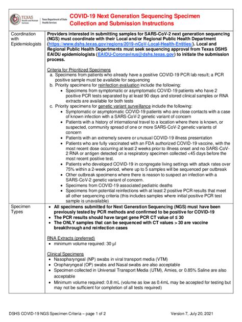 Fillable Online dshs state tx Lab Test Menu :: Washington State ...