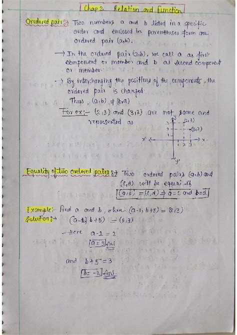 Chapter 2: Relations and Functions - Sec 1 Notes - Studocu