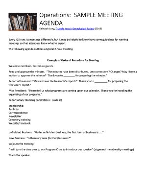 18 Printable simple meeting agenda Forms and Templates - Fillable ...