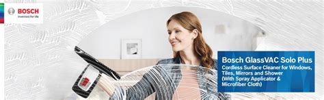 Bosch 06008B7200 GlassVAC Cordless Surface Cleaner Solo Plus (Wiper ...