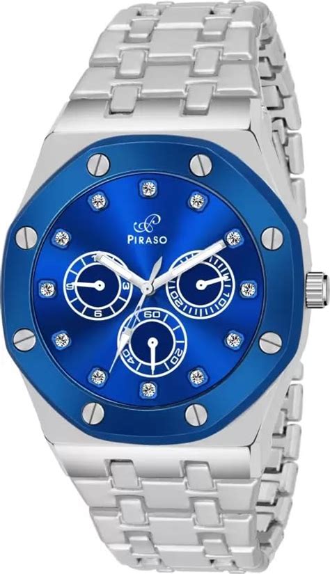 Buy PIRASO New Look Daimond Dial and Stainless Steel Chain Analog Watch ...