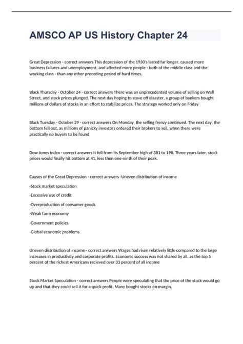 AMSCO AP US History Chapter 24 questions with complete solutions 2023/ ...