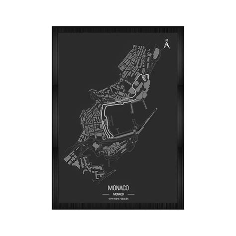 CodersParadise Monaco - F1 Maps Wall Poster Frames | Aesthetic A4 ...