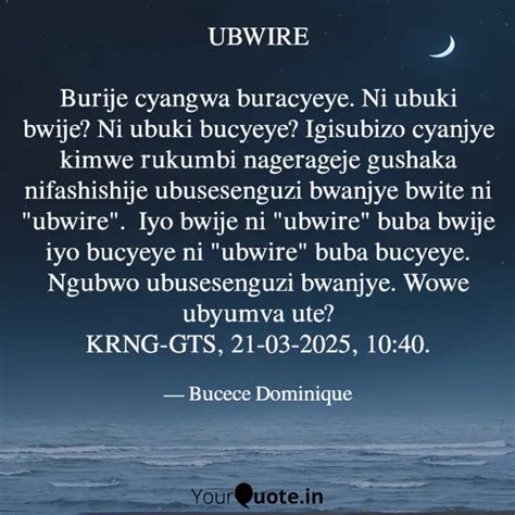 UBWIRE Burije cyangwa bu... | Quotes & Writings by BUCECE Dominique ...