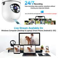 IFITech 3MP HD Bulb Type PTZ Indoor HD CCTV Wireless Camera | Security ...