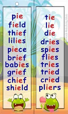 ie word list - FREE Printable - ie sound words for phonics lessons