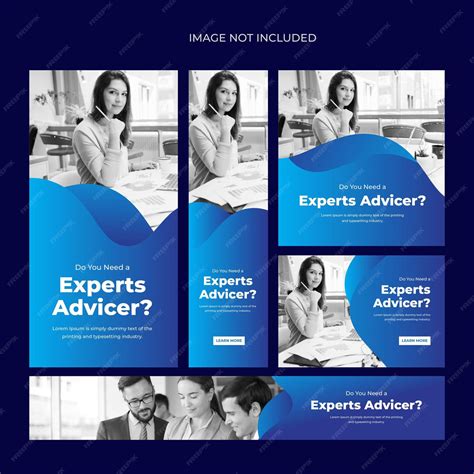 Modern web banner ad set template web banner template design set layout ...