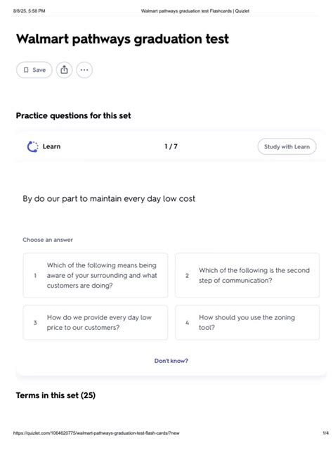 Walmart pathways graduation test Questions And Answers | Updated ...