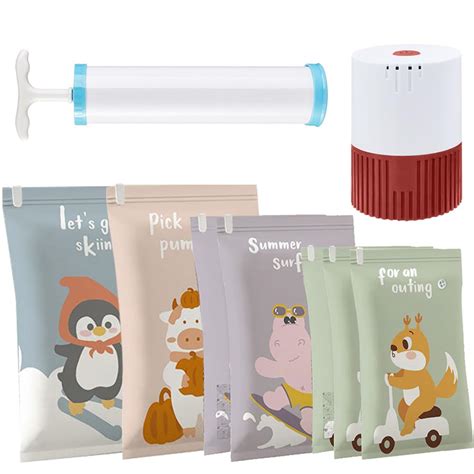 Supvox@ 7Pcs Vaccum Bag for Storage with Electric Pump Multi-Size ...