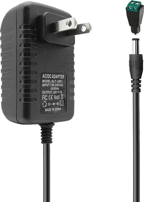 Amazon.com: 24V 1A Power Supply Adapter AC 100-240V to DC 24V Converter ...