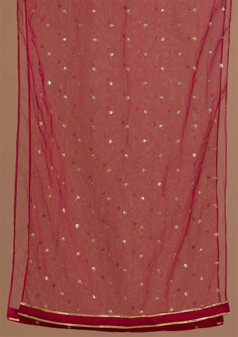 Buy Maroon Sequins Georgette Readymade Anarkali Suit - Koskii