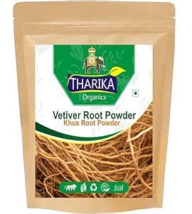 Tharika Organics Vetiver Root Powder, 400g, Khus Root Powder, Vala, Kas ...