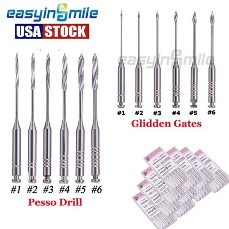 10packs Endo Dental Pesso Reamers/Glidden Gates Drill Spiral Burs Root ...