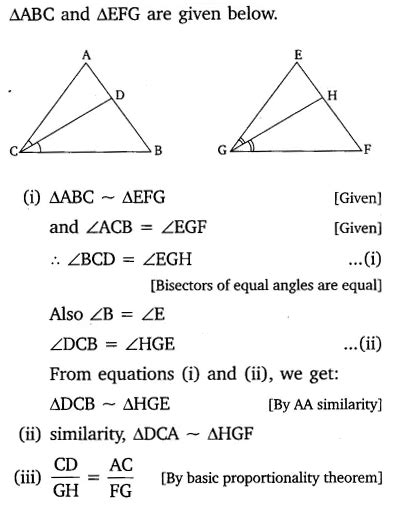 CD and GH are respectively the bisectors of ∠ACB and ∠EGF - CBSE Class ...