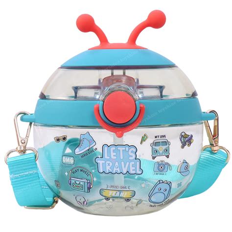 Toyshine Ladybug Beetle 450 ML Kids Water Bottle With Spill Proof Straw ...