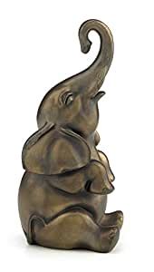 4" Good Luck Elephant with Raised Trunk Statue Figurine : Amazon.in ...