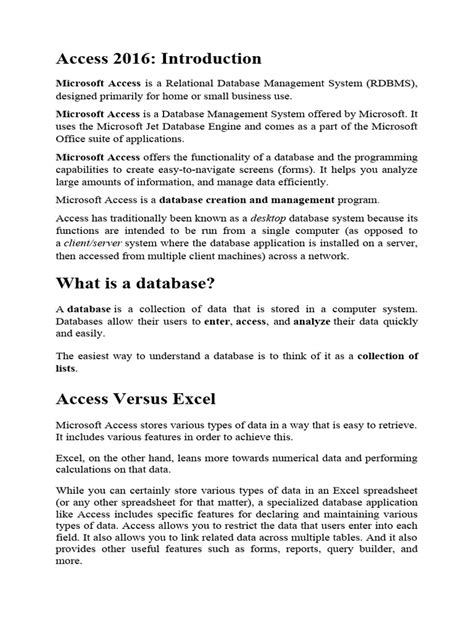 Image result for Access Tutorial PDF