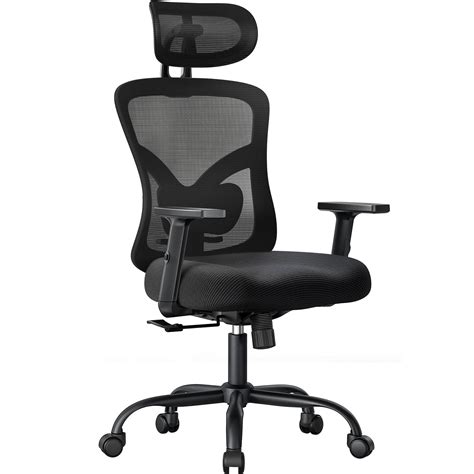 Noblewellergonomic Office Chair With Padded Lumbar Support 2d Headrest ...