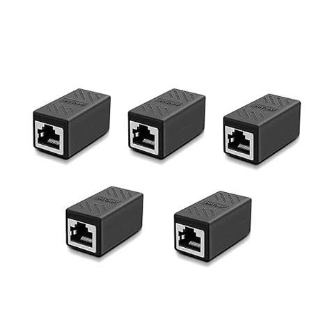 (5 pcs) RJ45 Coupler Ethernet Coupler Cat7, Cat6 Cat5e RJ45 8P8C Inline ...