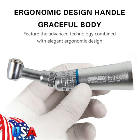 Buy Dental slow low speed push button contra angle air motor 2/4holes ...