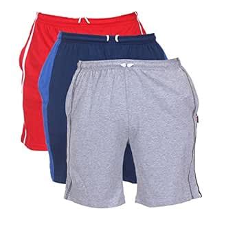 Buy TeesTadka Men's Knitted Shorts Combo Offers Pack of 3 at Amazon.in