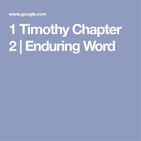 Image result for First Timothy Chapter 2