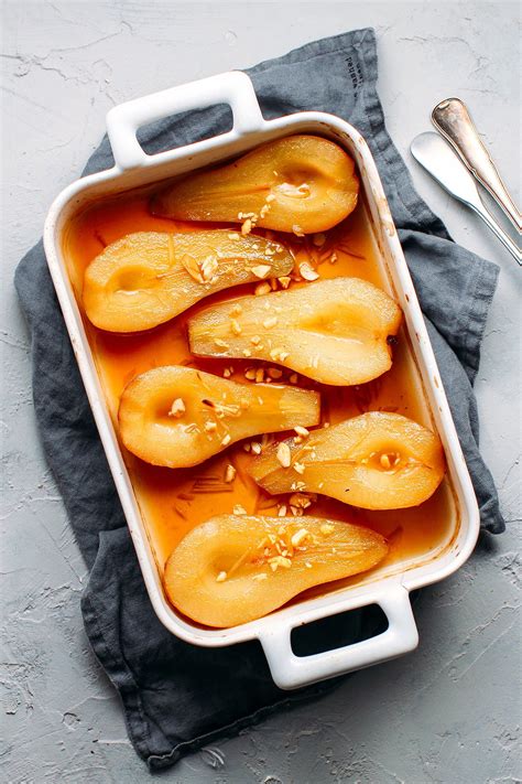 Roasted Pears in Ginger Syrup - Full of Plants | Recipe | Pear recipes ...