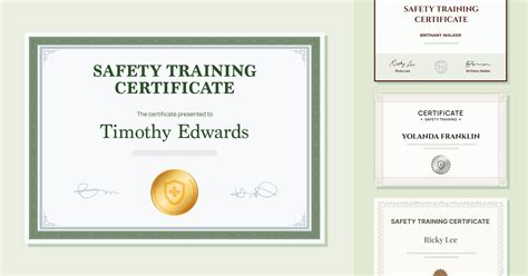 15 Safety Training Certificate Template Examples to Edit