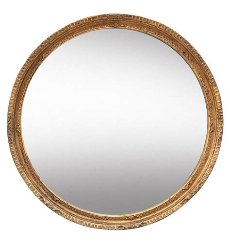 Mid-century Round Gold Mirror with Shallow Ruffled Edge For Sale at 1stDibs