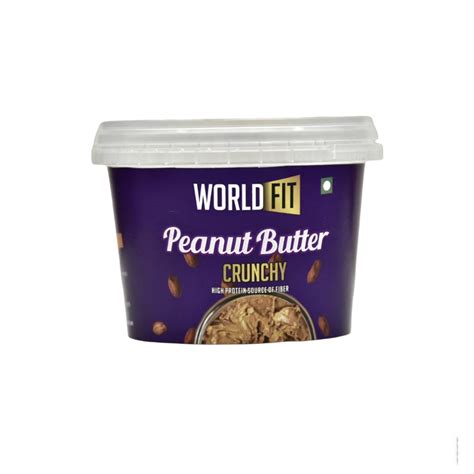 WORLDFIT Peanut Butter Crunchy | 100% Roasted Peanuts | Unrefined ...