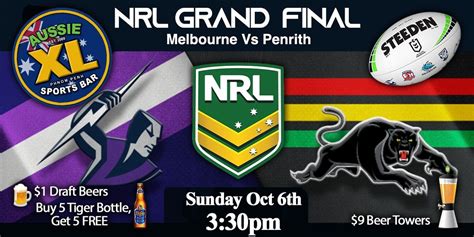 NRL GRAND FINAL - PANTHERS vs STORM - Sunday at Aussie XL, #18EO ...