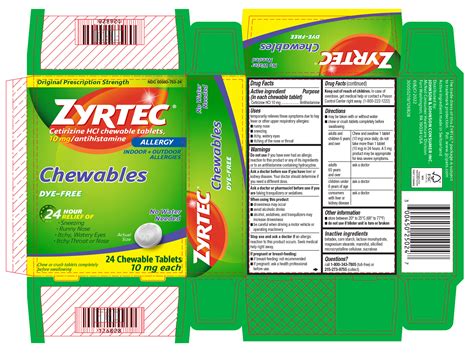 NDC 50580-753 Zyrtec Tablet, Chewable Oral