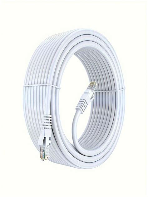 0.5~50m Cat 6 Ethernet Cable, White, High-Speed Internet Cable ...