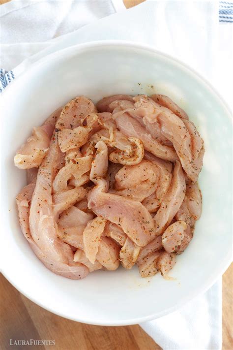 How to Cut Chicken Breasts into Strips and Cubes | Laura Fuentes