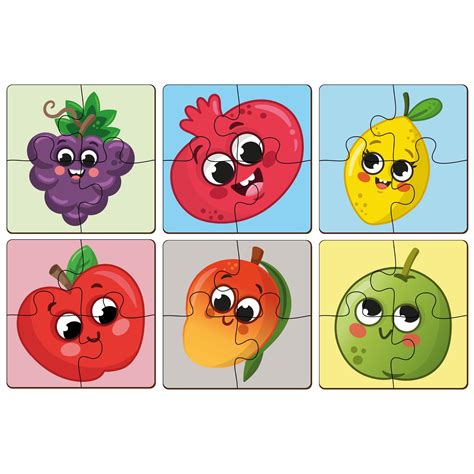 Fruits 4 Pieces Wooden Puzzle 2+ Years – Mini Leaves