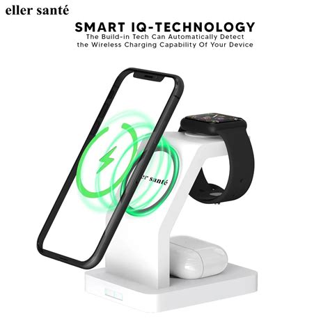 eller sante ® 3IN1 23W Magnetic Wireless Mag-Safe Charger Dock Station ...