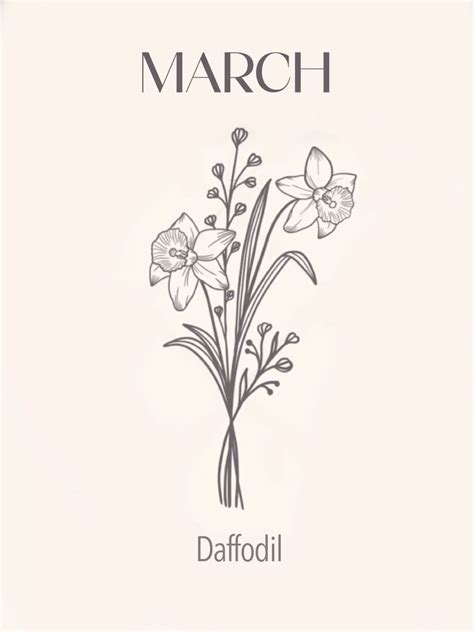March birth month daffodil flower tattoo art in 2025 | Flower tattoo ...