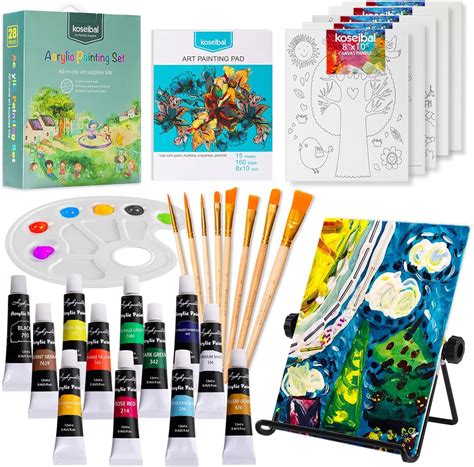 Koseibal Kids Acrylic Paint Set with 12 Paints, 5 India | Ubuy