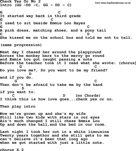 George Strait Guitar Chords And Lyrics