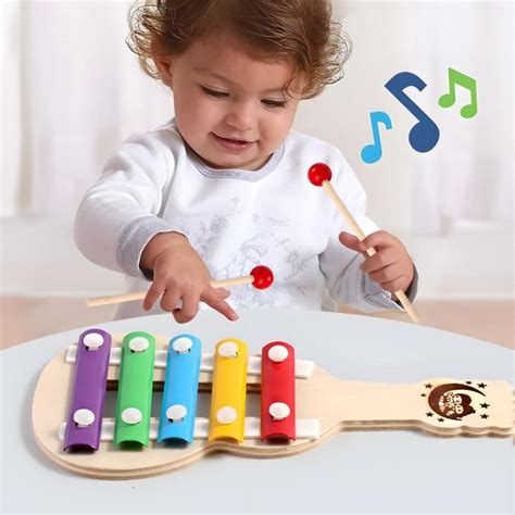 Buy Wooden Xylophone - 8 Keys with 2 Child-Safe Mallets (1-4 Years) on ...