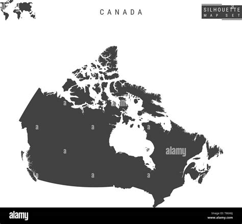 Blank canada map including cities