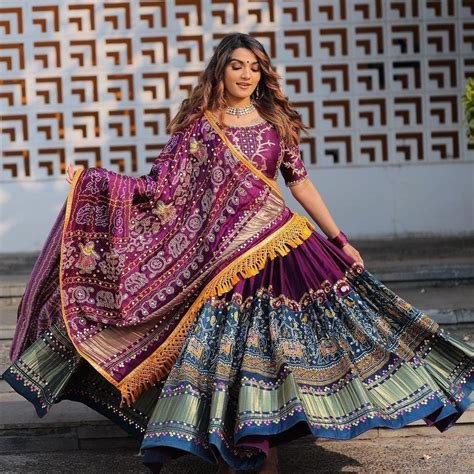 Navaratri special butter silk chaniya choli lehenga choli top bottom ...