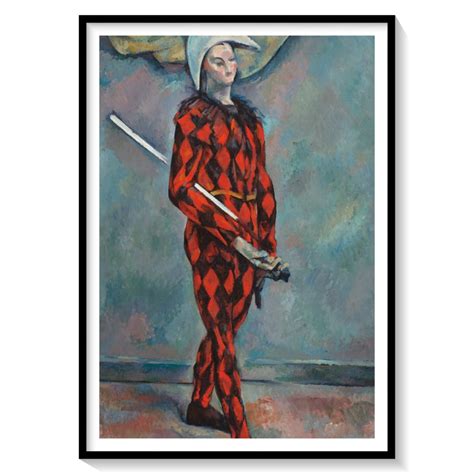 Harlequin Painting & Wall Art Print by Paul Cezanne - Dessine Art