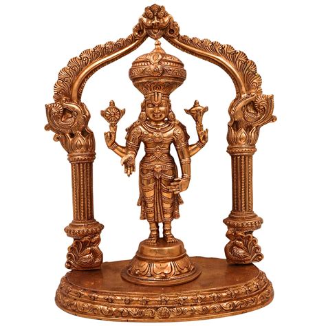 Buy South Indian Arts Bronze Venkateswara Idol with Prabhavali and ...