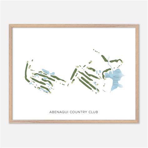 Abenaqui Country Club in Rye Beach, New Hampshire Modern Watercolor Map ...