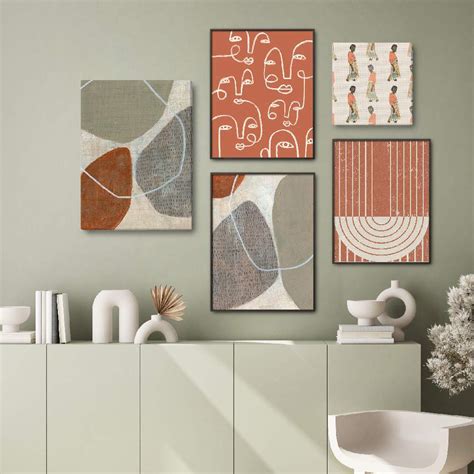 Gallery Wall Set: Skipping Stones, Set of 5 Paintings | Customization ...