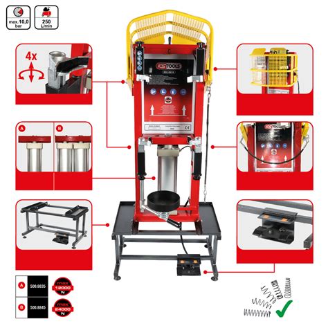 Pressurised air spring tensioner with double cylinder and base ...