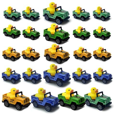 Amazon.com: Yatics 24 Pack Cool Movable Rubber Ducks for Jeep Ducking ...