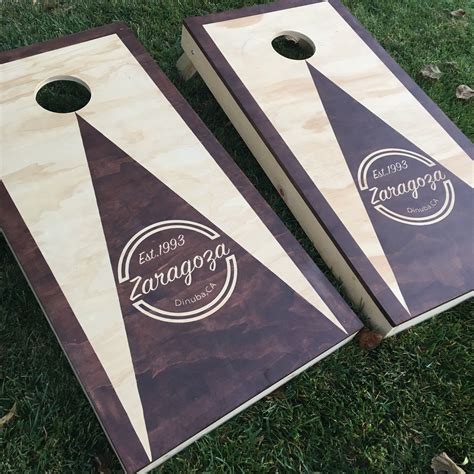 Corn Hole Boards - Wedding Last Name & Established Date -Vinyl Decal or ...