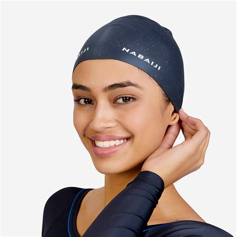 Silicone Swim Cap for Kids & Adults One Size (50-64 cm) - Black